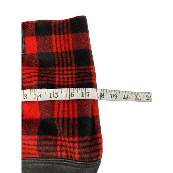 Dressbarn Women's Red & Black Plaid Large Bag - Picture 4 of 5
